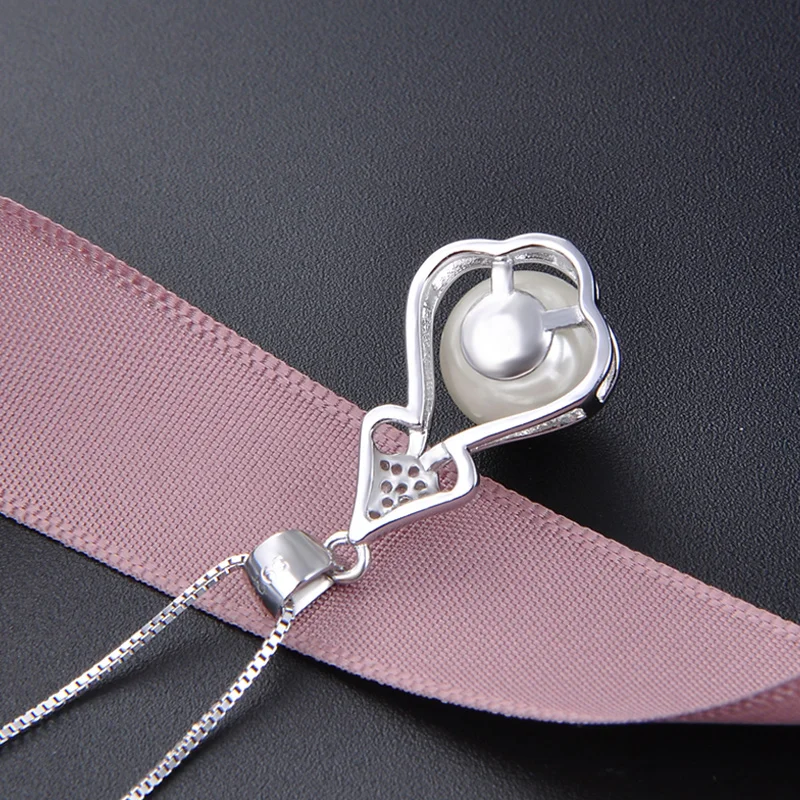 

8.5mm Natural Freshwater Pearl Pendant 925 Sterling Silver Wedding Jewelry Necklace CHD001043