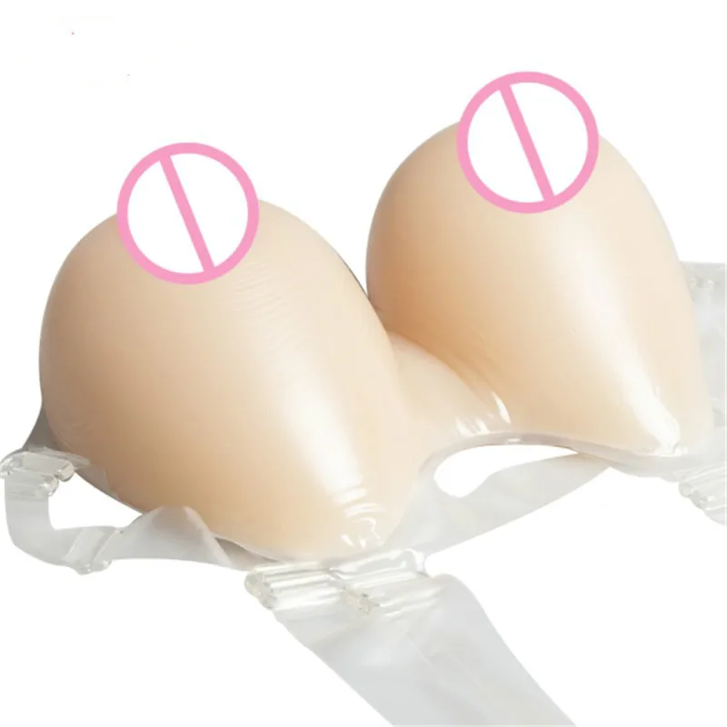 1200g/pair Beige Silicone Fake Boobs Artificial Silicon Breast Forms Mastectomy Crossdresser Breasts Drag Queen Shemale