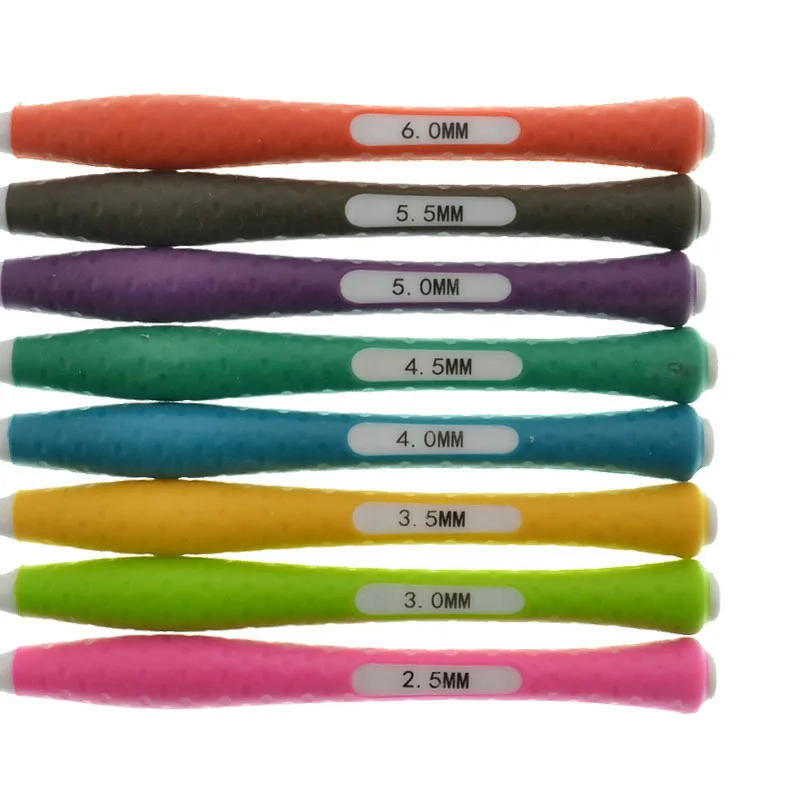 8 шт. Крючки Комплект ABS ручкой Вязание Вышивка крестом иглы комплект DIY