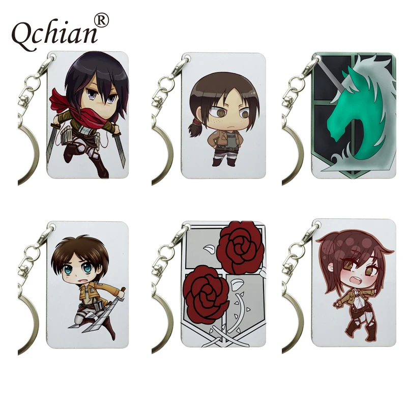 Брелок из серии атака на Титанов с изысканными изображениями очень красивая