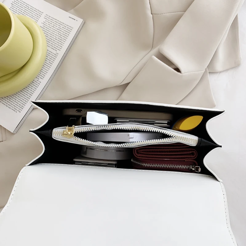 

Summer Fashion Soft Leather Small Square Bag Ladies 2021 Designer Quality Chains Lock Shoulder Bag Casual Shopper Cross Body Bag