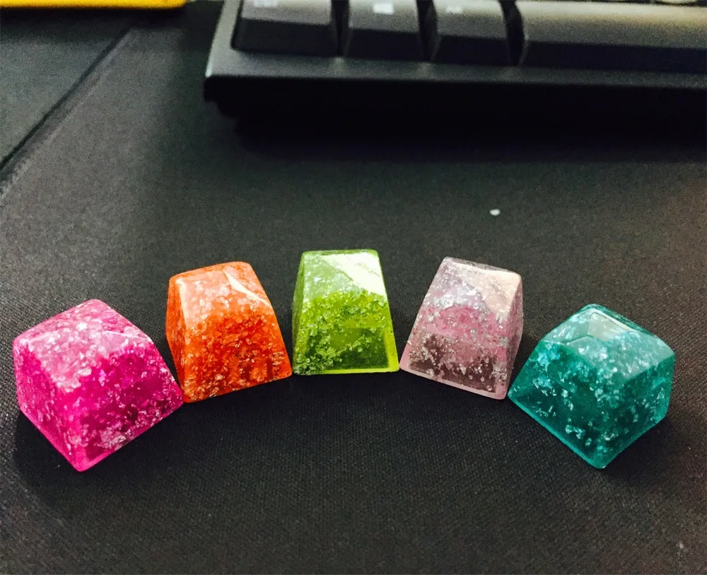 Ручной работы полигональный драгоценный камень резной смолы ремесленник Keycap R4