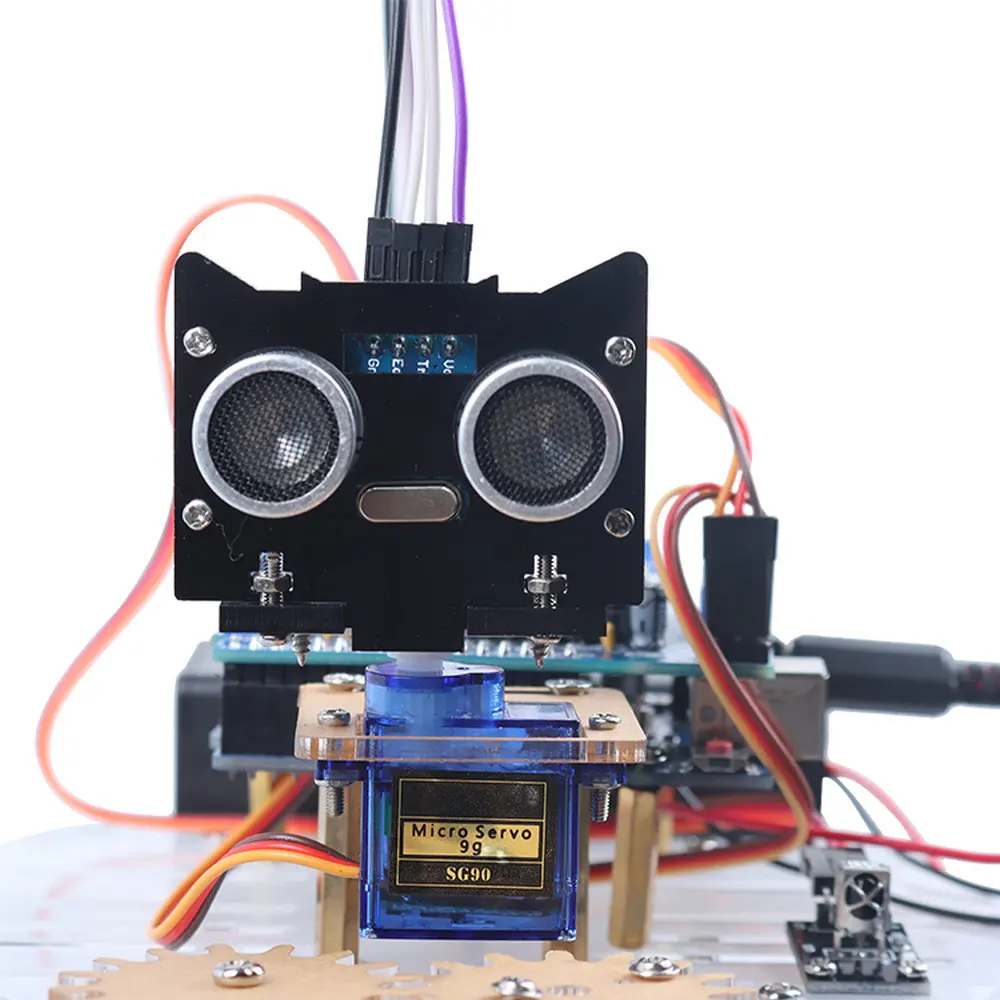 Multifunction Acrylic manipulator Robot Car For UNO R3 With G90 Servo IR wireless control Kids Programable Kit for Arduino | Электроника