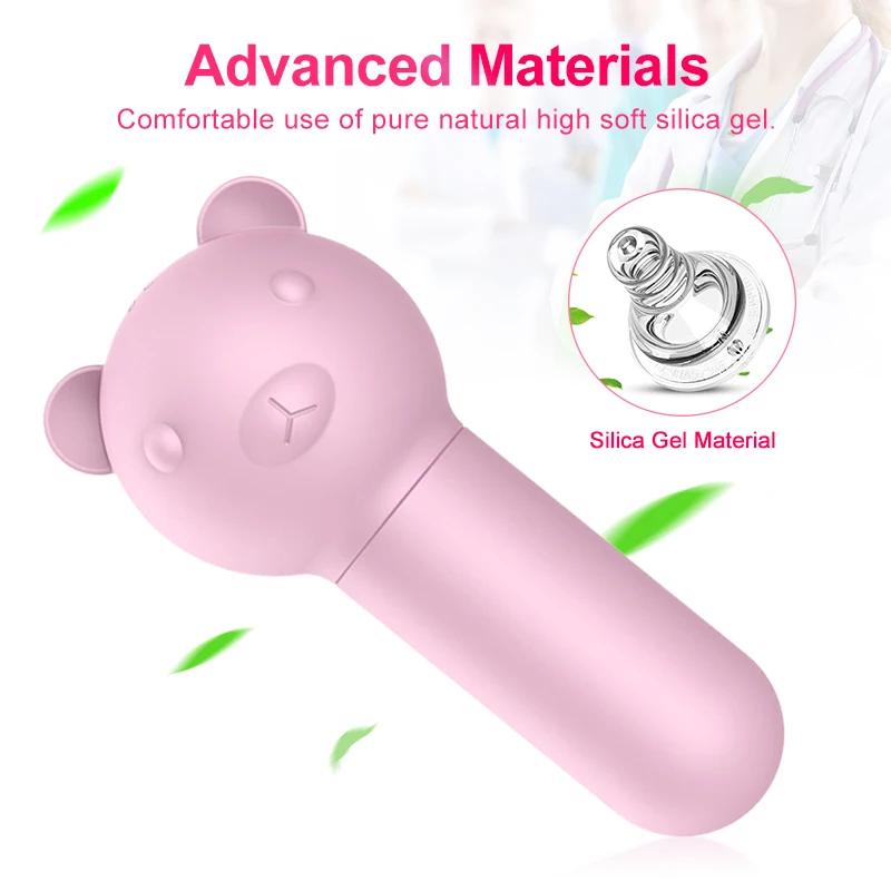 10 Частотный мини Вибратор вибрационный Мишка вибрирующий яйцо пули USB зарядка