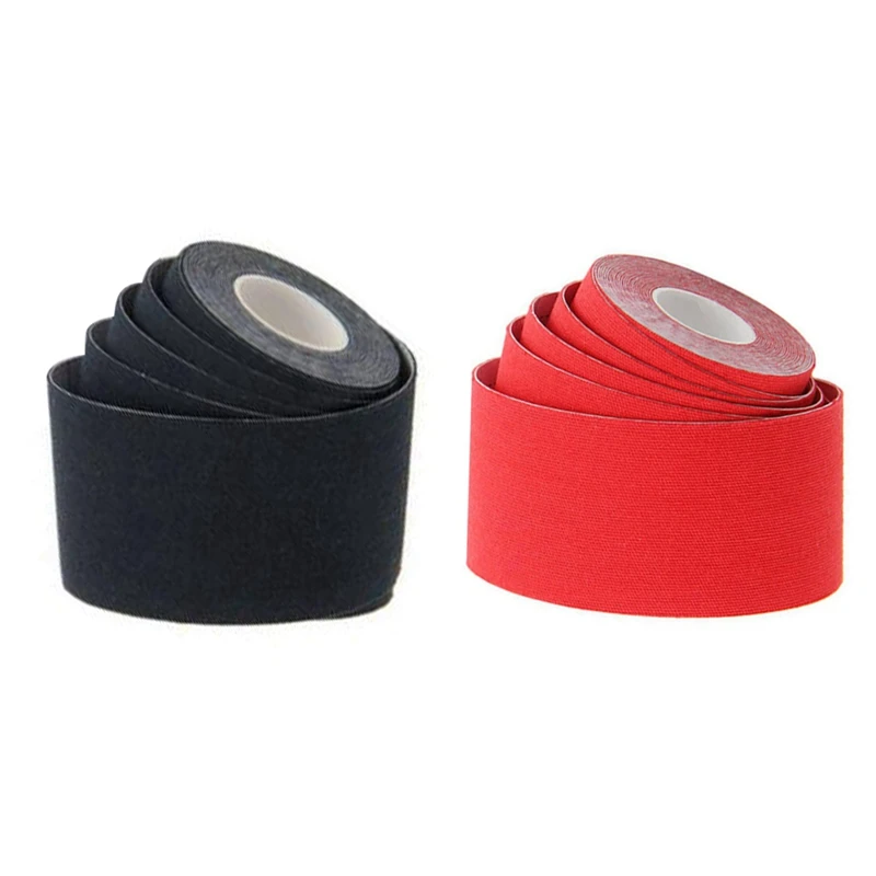 

ELOS-2Pcs Спортивная кинезиологическая спортивная лента-спортивная лента для поддержки мышц-клейкая кинетическая лента, черная и красная