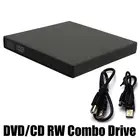 USB 2,0 внешний тонкий CD  RW DVD ROM Комбинированный привод USB2.0 DVD привод CD RW Писатель горелки ридер плеер для ПК ноутбука