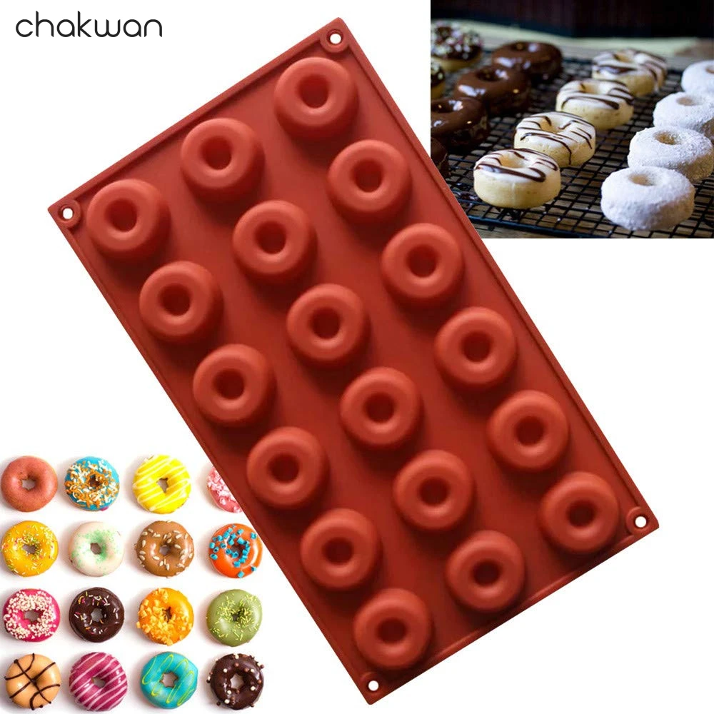 Креативная форма для выпечки торта шоколада в виде пончика силиконовая печенья