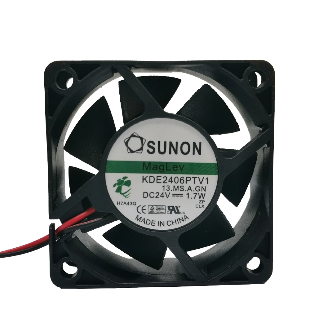 

For Sunon KDE2406PTV1.MS.A.GN 60*60*25 mm DC 24V 1.7W server inverter cooling fan
