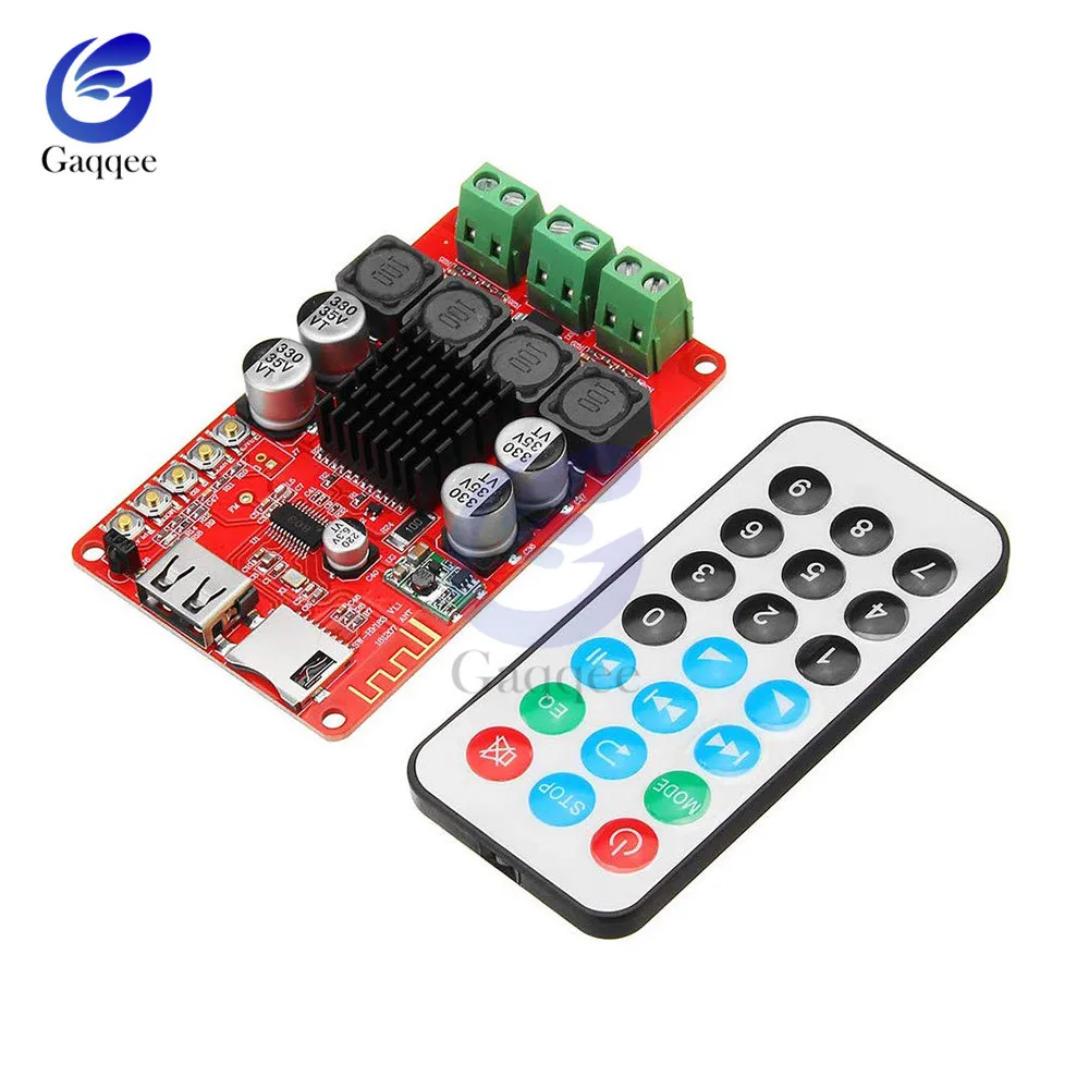 Плата усилителя модуль платы с Bluetooth 4 0 DC 12-24 В TPA3116D2 50 Вт + диском U tf-картой