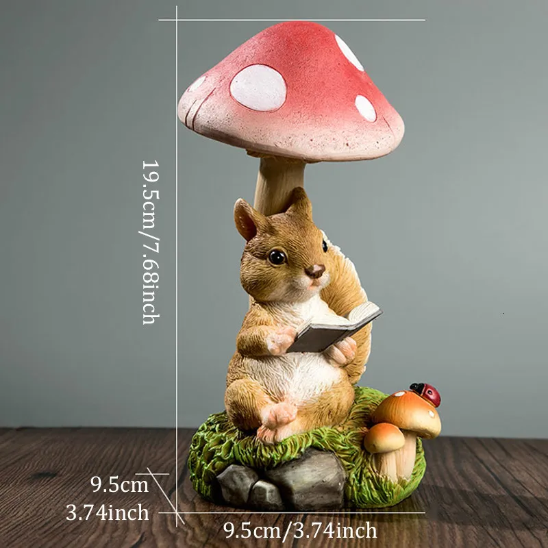 Ночсветильник в виде кролика ежика украшение для сада скульптура маленького