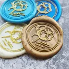 Хлопковая печать с натуральным растением, печать с деревянной ручкой, печать для воска для печати конвертов