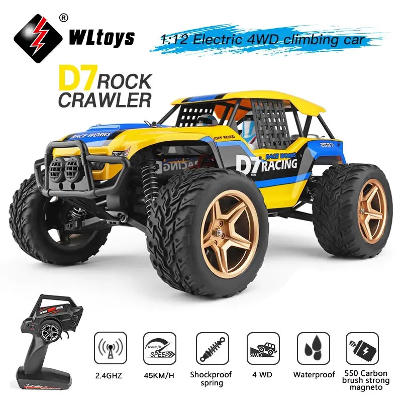 

WLtoys 12402a 12428 12429 1:12 Rock Crawler RC Car 50KM/H 4WD Electric High Speed Car Off-Road Drift Remote Control Children Toy