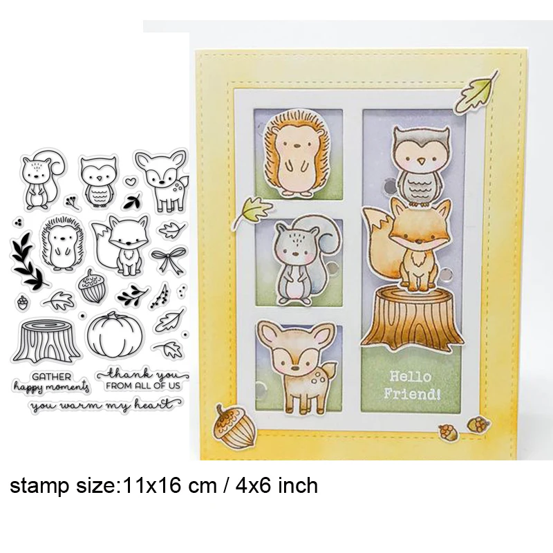 Wild Animals прозрачные штампы/печать для DIY скрапбукинга альбома ремесла