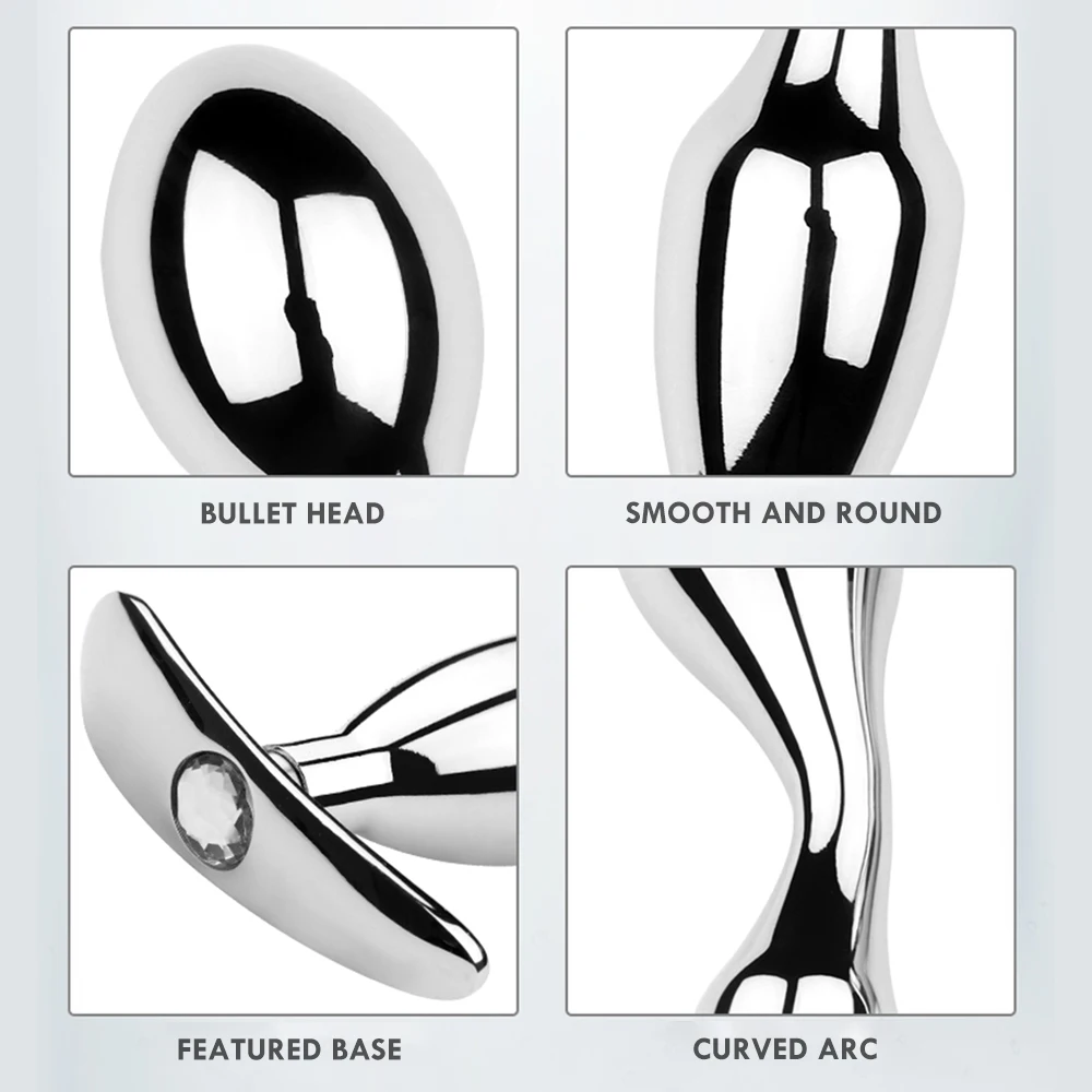 Анальная пробка из нержавеющей стали для массажа простаты анальный стимулятор