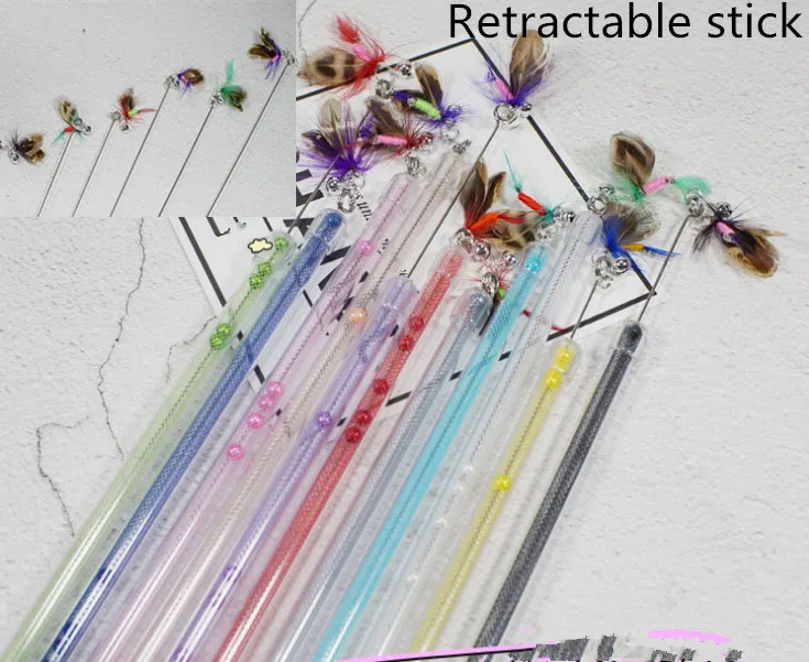 1 65 долл. США/шт. игрушки для домашних животных кошек котят палочки рыбалки