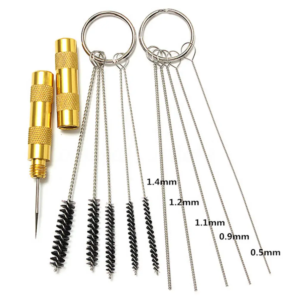 Hot Selling 11pcs/set Airbrush Spray Gun Nozzle Cleaning Repair Tool Kit Needle & Brush Set