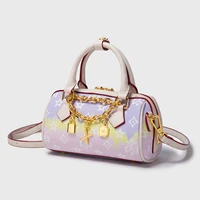2021 female famous designer small portable shoulder handbag printed colourful chain cosmetic mini corssbody bag for women