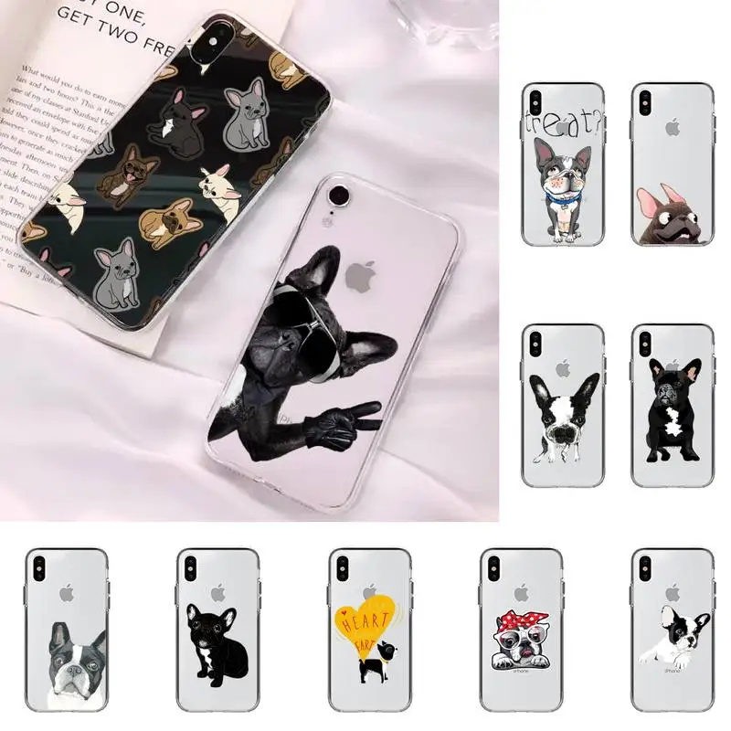 

Cute Brindle Frenchie Puppy Phone Cases for iphone 13 8 7 6 6S Plus X 5S SE 2020 XR 11 12mini pro XS MAX