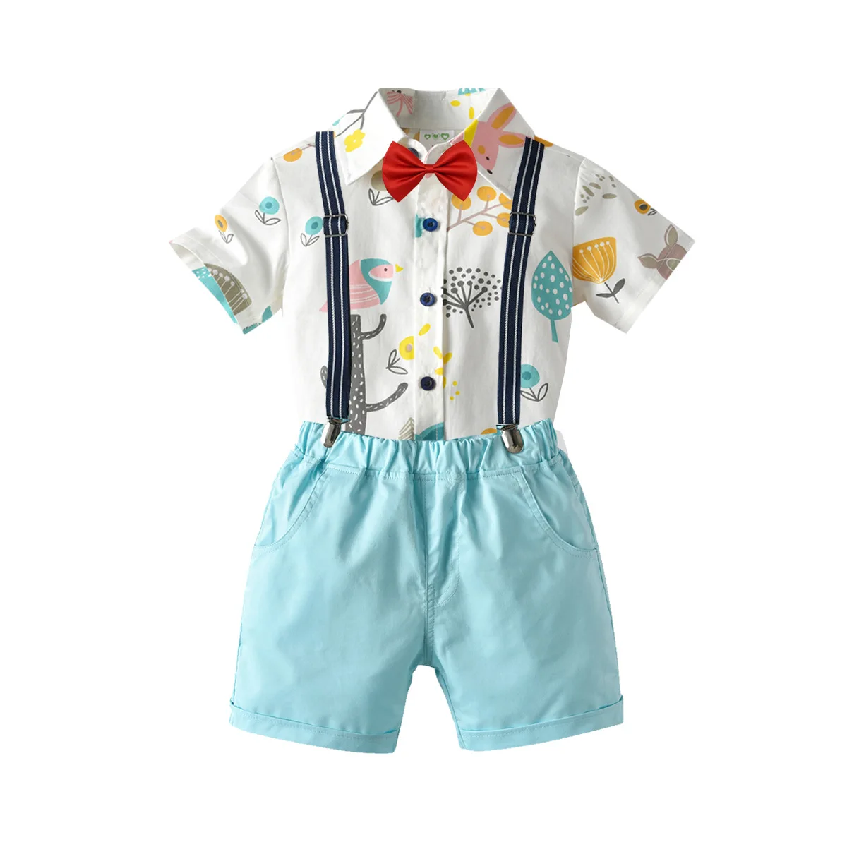 

Новинка лета 2021, модный детский костюм для вечеринки в европейском и американском стиле, костюм из четырех предметов для мальчиков, Костюм Д...