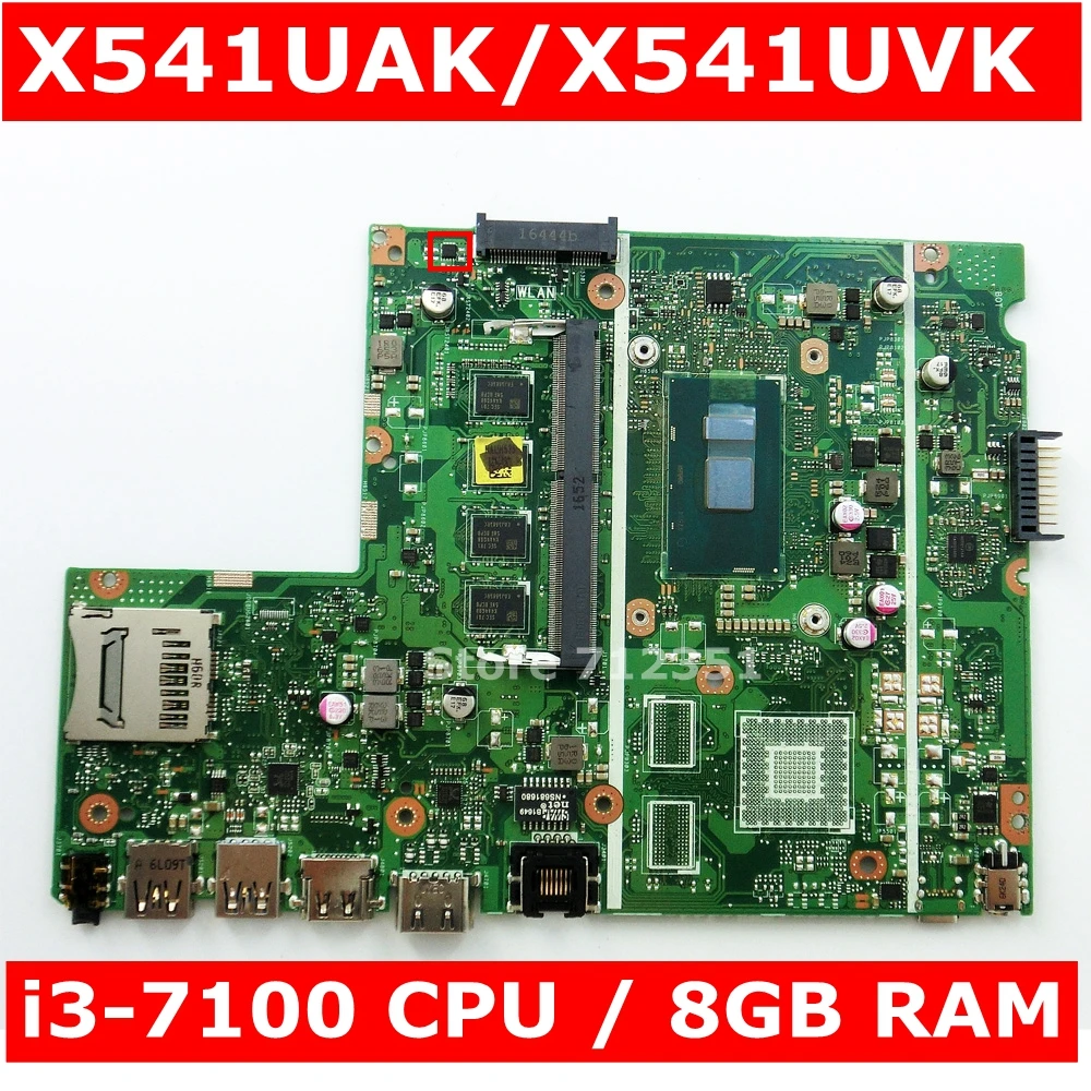X541UAK i3-7100 Процессор 8 Гб Оперативная память материнская плата REV 2 0 для ASUS X541UVK X541UA