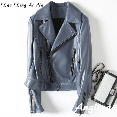 Tao Ting Li Na New Fashion Genuine Sheep Leather Jacket H31