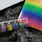 Корейские Сияющие капли воды целлофановая бумага Серебряный куб льда любовь лазер Аврора бумага лазер любовь наклейки для ногтей