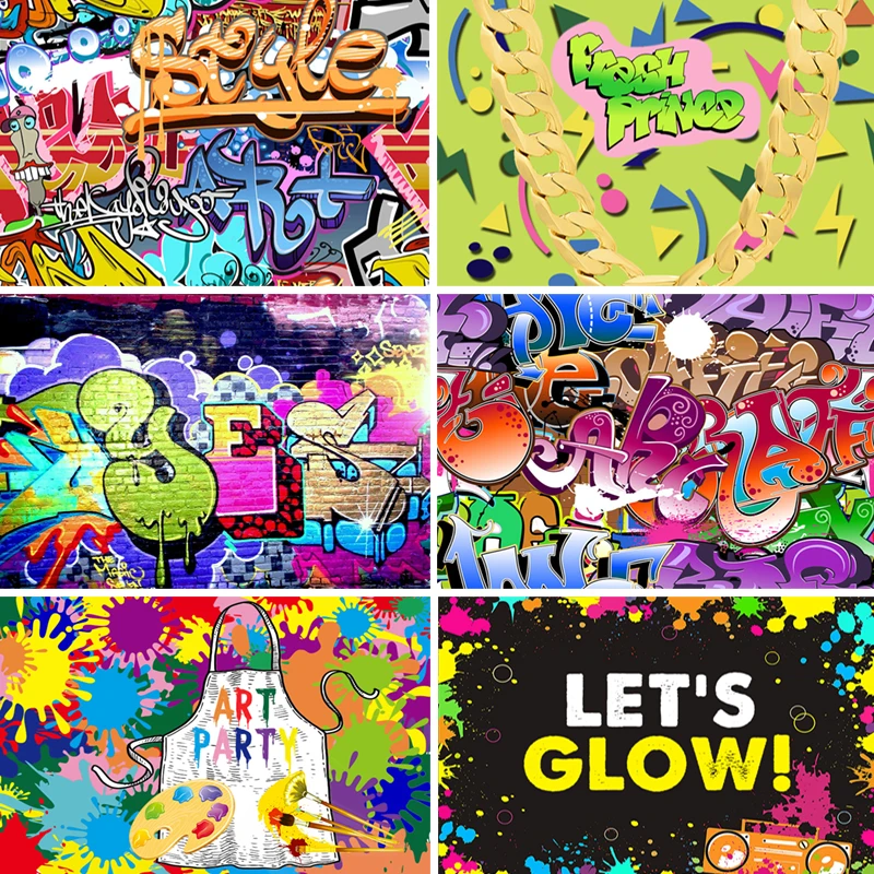 Sensfun 11 Options Graffiti Photography Backgrounds Cool Men Birthday Party Backdrops For Photo Studio Custom Poster Supplier images - 6