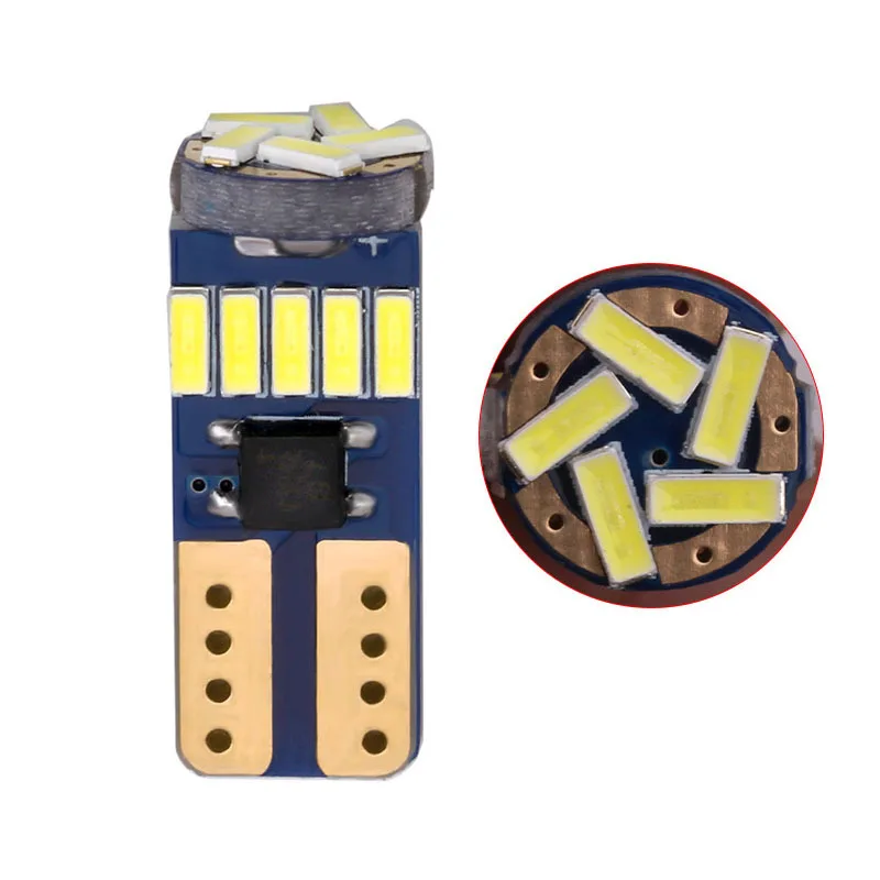 2 шт. T10 W5W светодиодный canbus Габаритные огни 168 194 15smd 4014 Автомобильный свет Интерьер