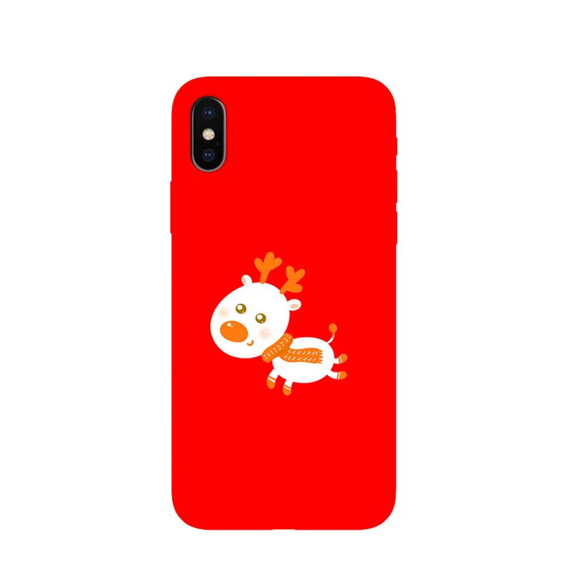 Рождественский мультфильм лось Санта Клаус Конфеты красный чехол для телефона
