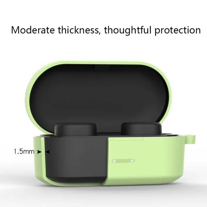 Защитный чехол от падения силиконовый с карабином для гарнитуры QCY