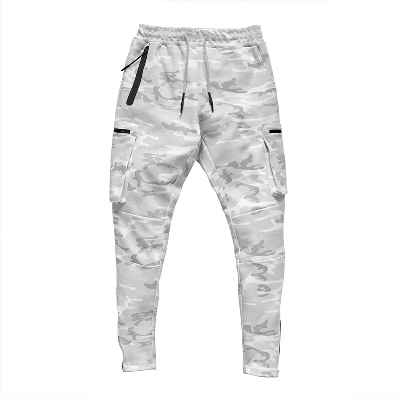 

Autumn Men's Trousers Fashion Casual Solid Color Multi-pocket Camouflage Loose Large Size Straight Overalls Trousers Streetwear