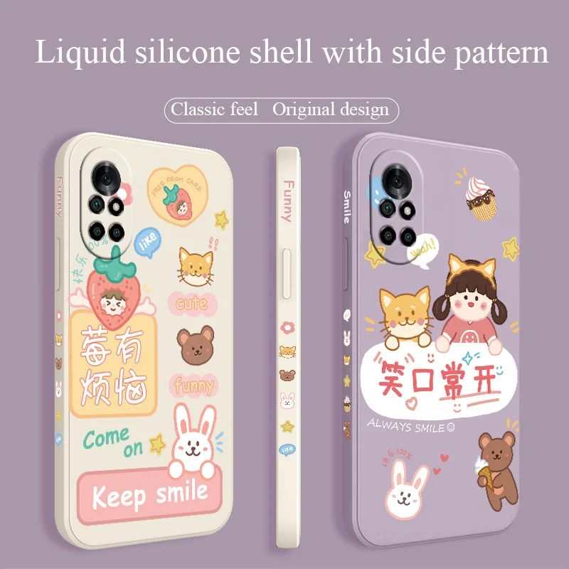 

Sparkling Stars Phone Case For Huawei Nova8 8Pro 8SE Nova 7 7Pro 7SE 6 6se 5 5Pro 5Z 5I 5Ipro 5T 4 4E Liquid Silicone Cover