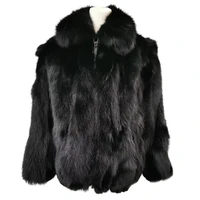 men real fur jacket fox fur coat 2021 winter hooded warm fashion bomber jacket casual overcoat