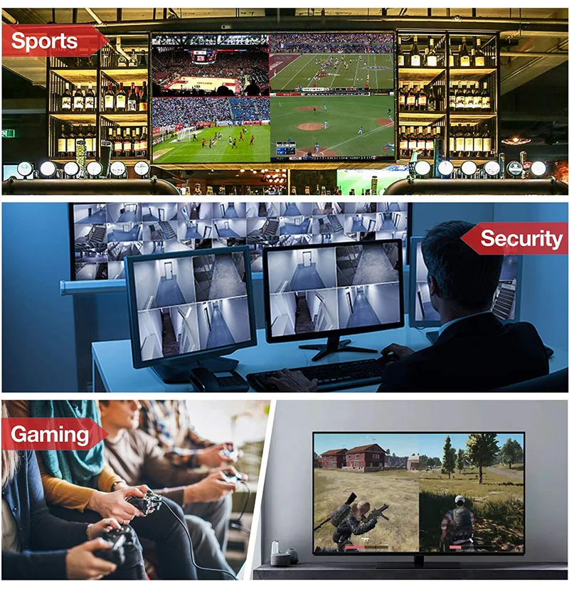 4K HDMI 16x1 Quad мультипросмотрщик 16 в 1 выход бесшовный переключатель мультипросмотрщик изображение экран делитель конвертер Ethernet RS232