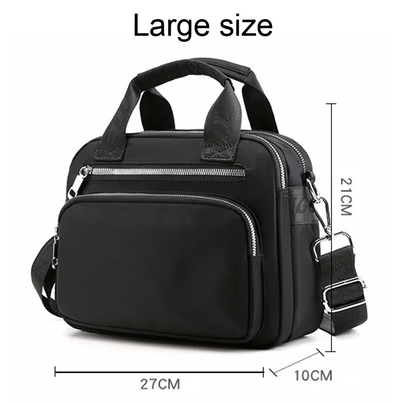 Женская модная однотонная сумка на молнии водонепроницаемая нейлоновая через