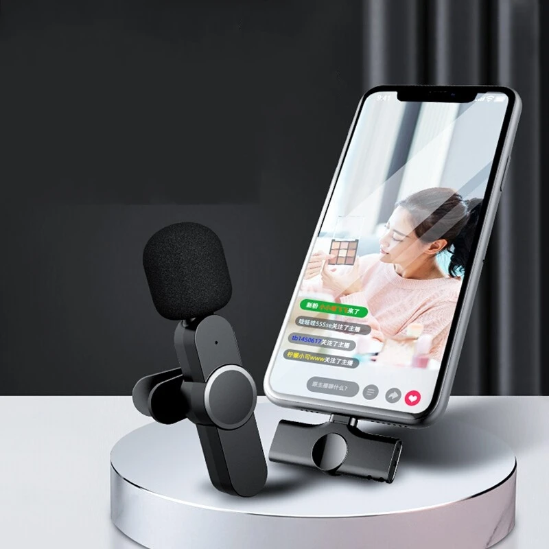 

Беспроводной петличный микрофон, портативный мини-микрофон для записи аудио и видео, для iPhone, Android, прямых трансляций, игровых телефонов