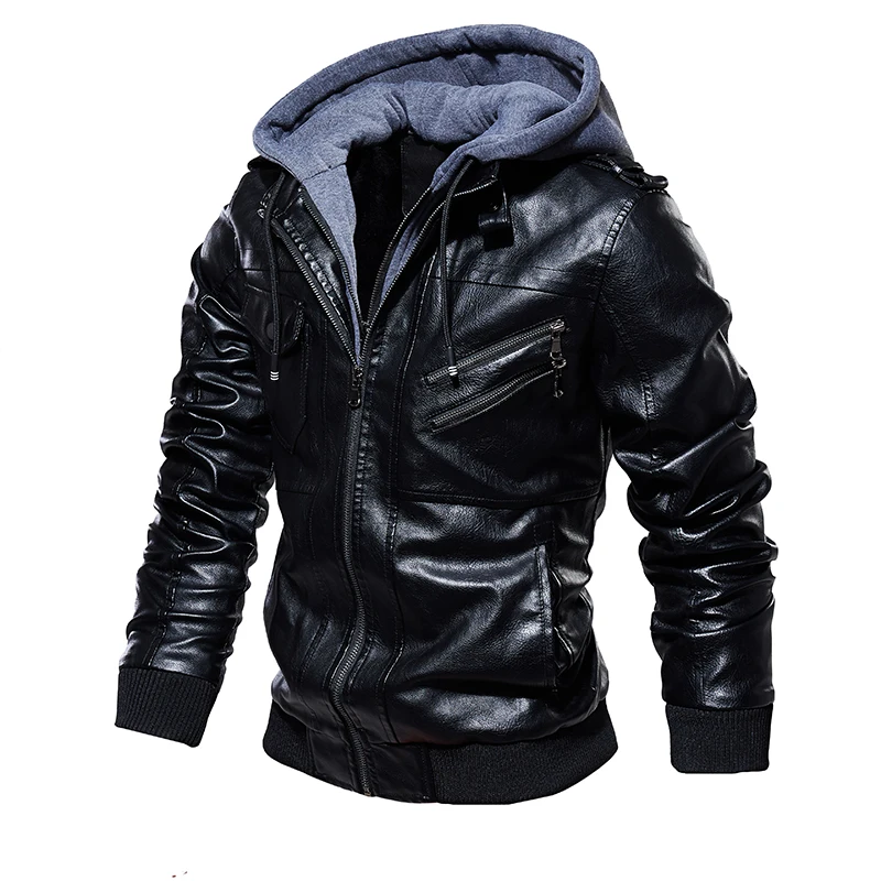 

Tactical PU Leather Jacket Men Winter Feece Military Casual Leahter Jacket Male Motorcycle Windbreaker Men chaqueta cuero hombre