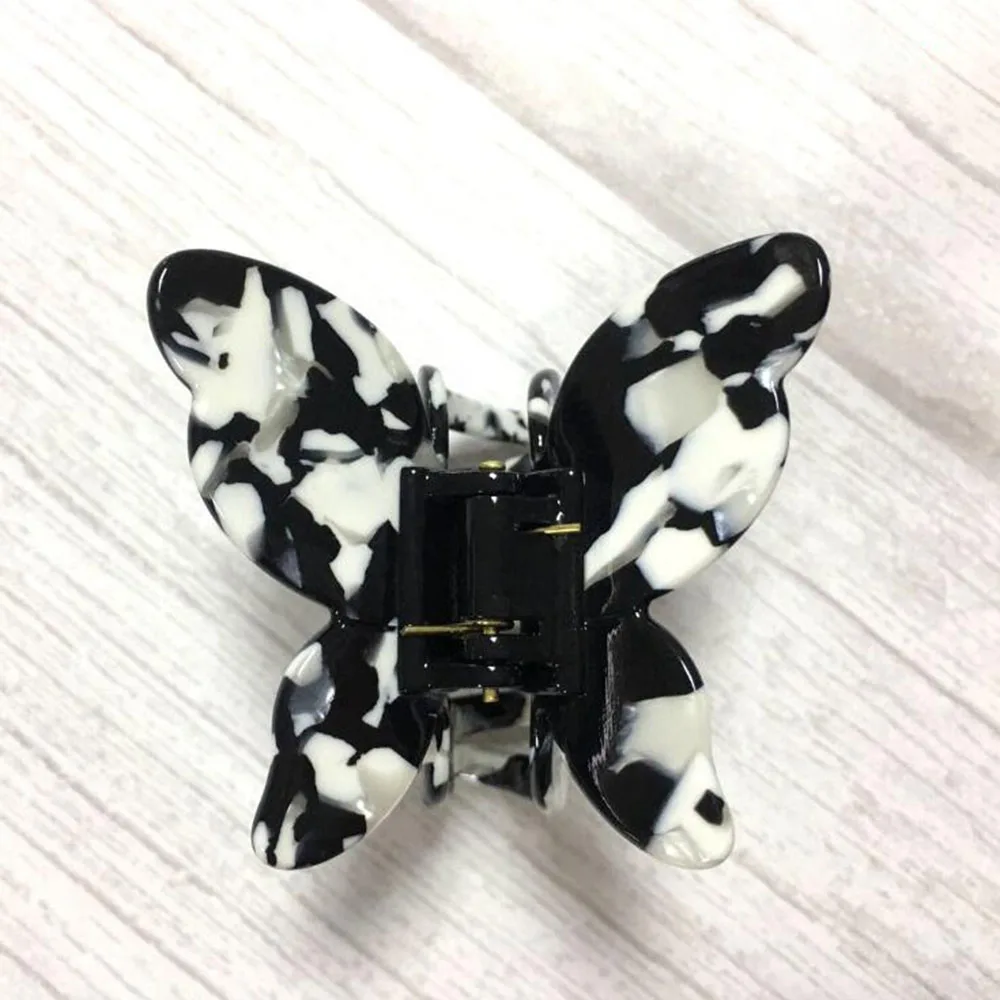 

Hot Acrylic Butterfly Hair Claw For Women Girls Hair Accessories Scrub Black Hair Claw Clips Crab For Hair Simple Hair Clips