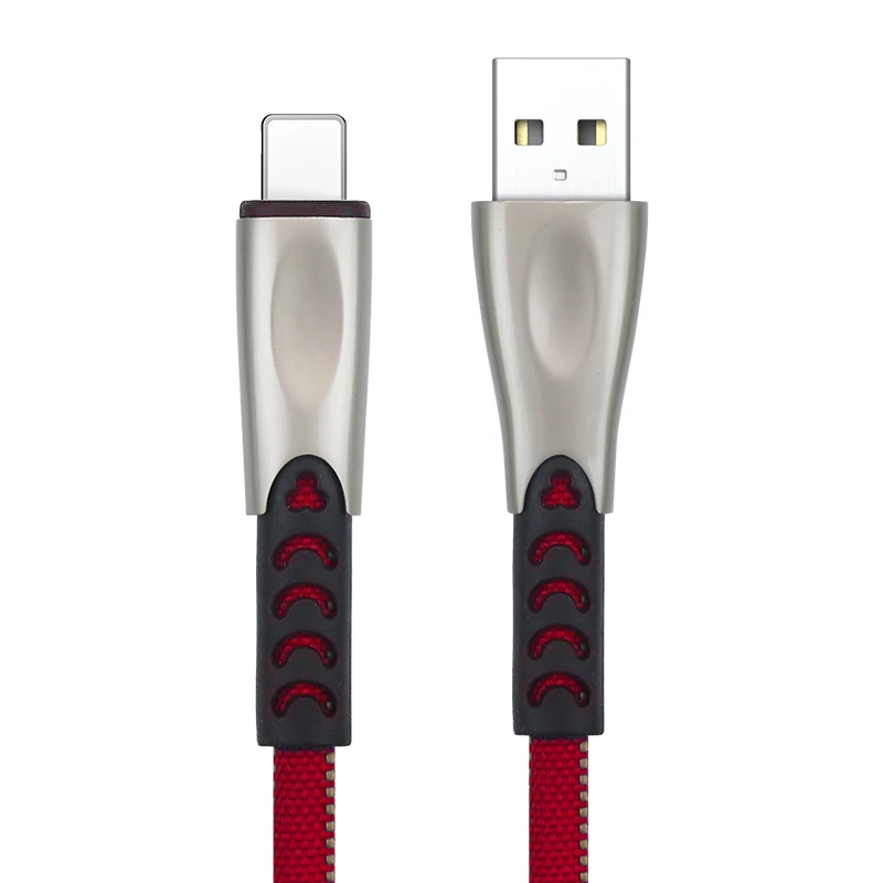 2.4A 3A usb зарядный кабель для iphone micro type c мобильный телефон SIKAI - Цвет: red for iphone