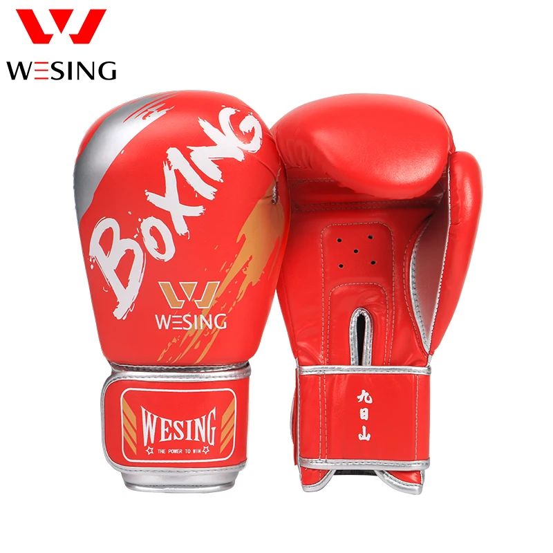 Фото Перчатки для бокса Wesing Sports боксёрские перчатки для спарринга, для тайских боевых искусств, черные №2