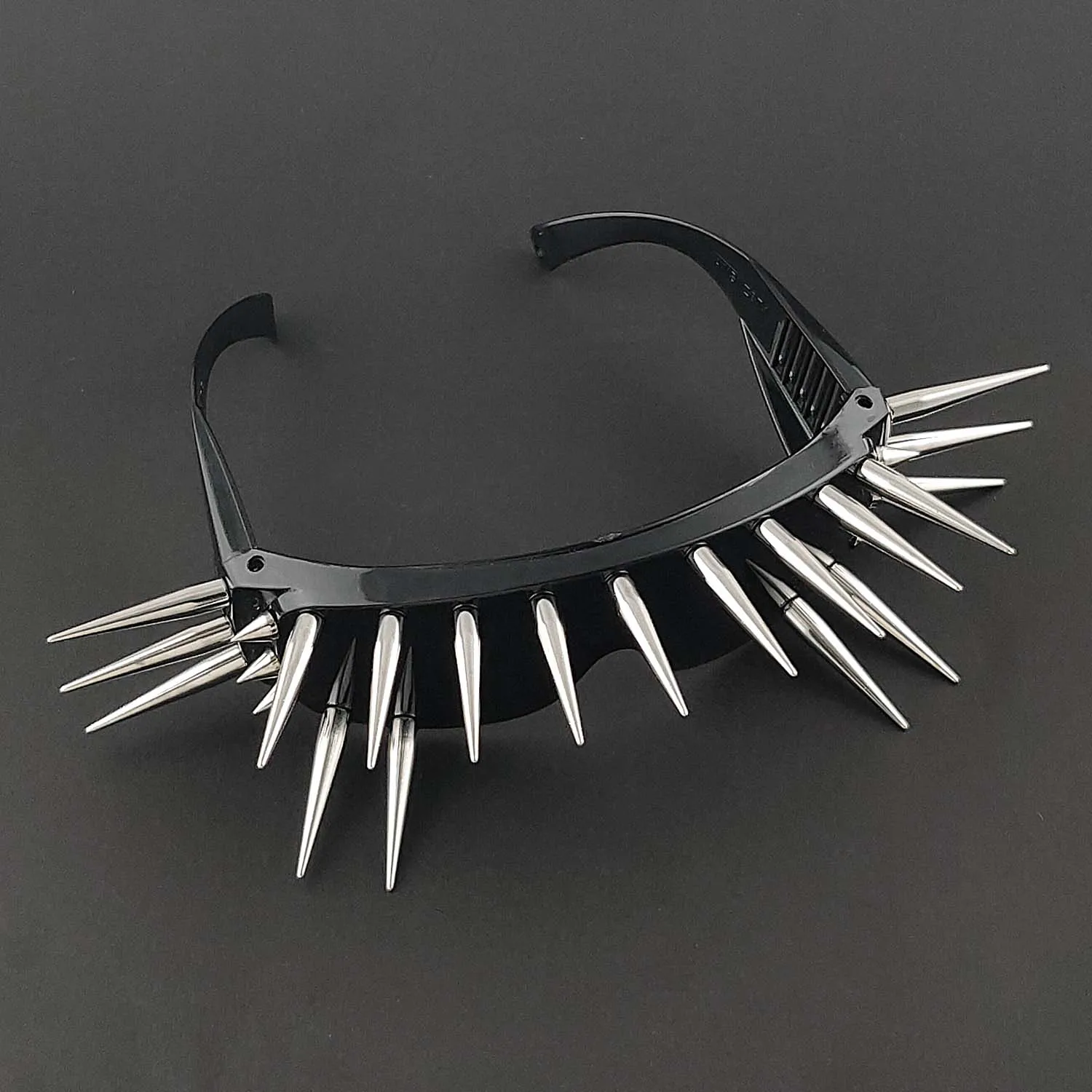 PUnisex шипы в стиле панк-рок солнцезащитные очки черные металлические с заклепками