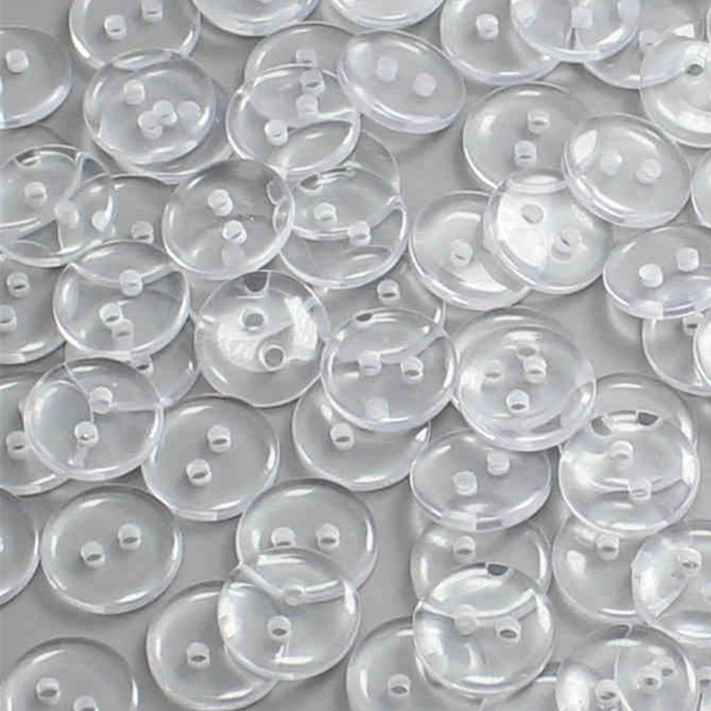Новые прозрачные 2 отверстия 10 мм пластиковые кнопки швейные принадлежности