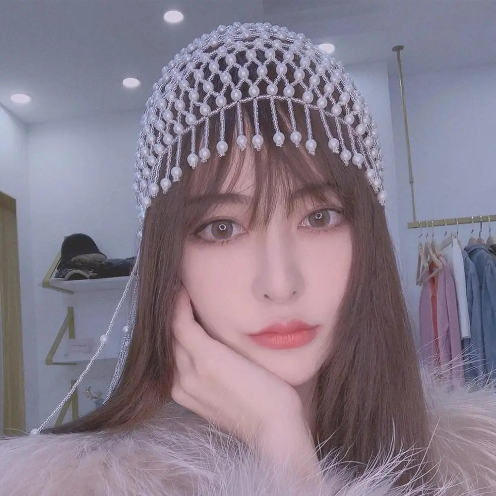 Богемная бисерная кисточка головной убор для танца живота голова Кепка шапка