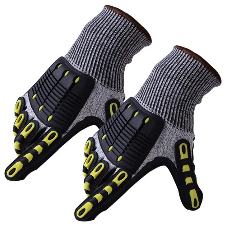 Outdoor Respiratory Gloves Cut Resistant Anti Impact Vibration Oil Tpr Work Proof Shock Mechanics | Спорт и развлечения