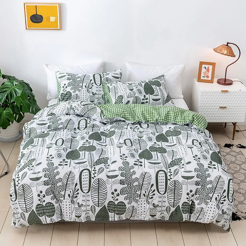 

Plant leaf bedding 2/3pcs bedspread pillowcase bedding set