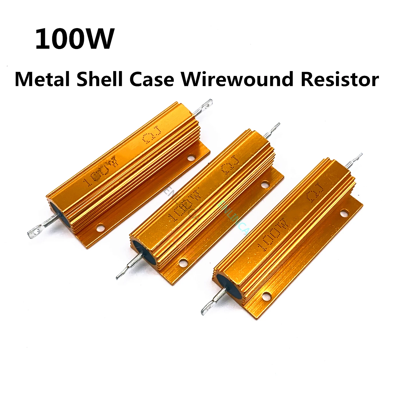 

1PCS 100W 67R 2.2kR 4.7kR 10kR 20kR 45kR Aluminum Power Metal Shell Case Wirewound Resistor 67 2.2k 4.7k 10k 20k 45kohm 100W 5%