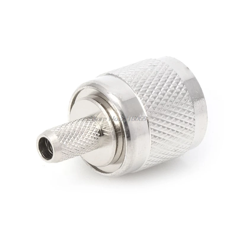 TNC штекер RF коаксиальный разъем обжимной никелированный для кабеля RG58 RG142 RG400 LMR195 |