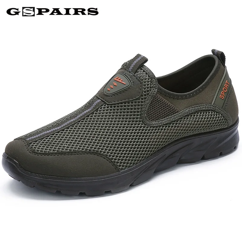 

2020 New Summer Mesh Sneakers Fashion Men Casual Shoes Male Mesh Flats Slip on Loafers Breathable Lightweight Shoes Plus Size 48
