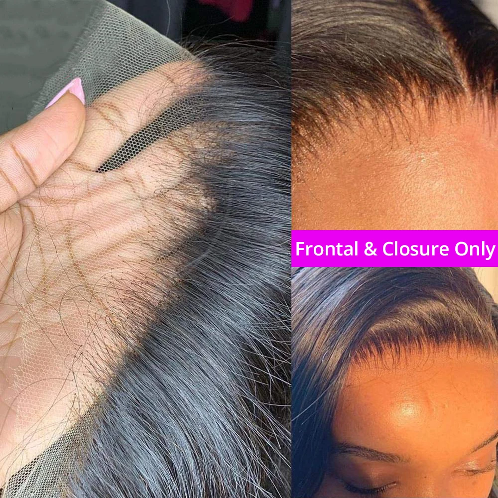HD Lace Frontal Closure 5x5 13x4 13x6 Undetectable Transparent Straight 100% Virgin Human Hair Pre Plucked Hairline | Шиньоны и парики