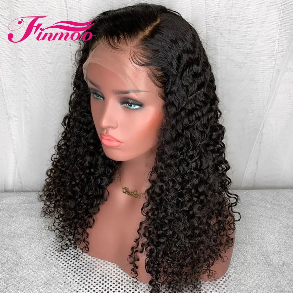 Кудрявый вьющиеся Синтетические волосы на кружеве человеческие парики